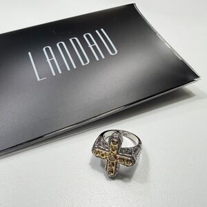Landau Two-Tone Cross Ring